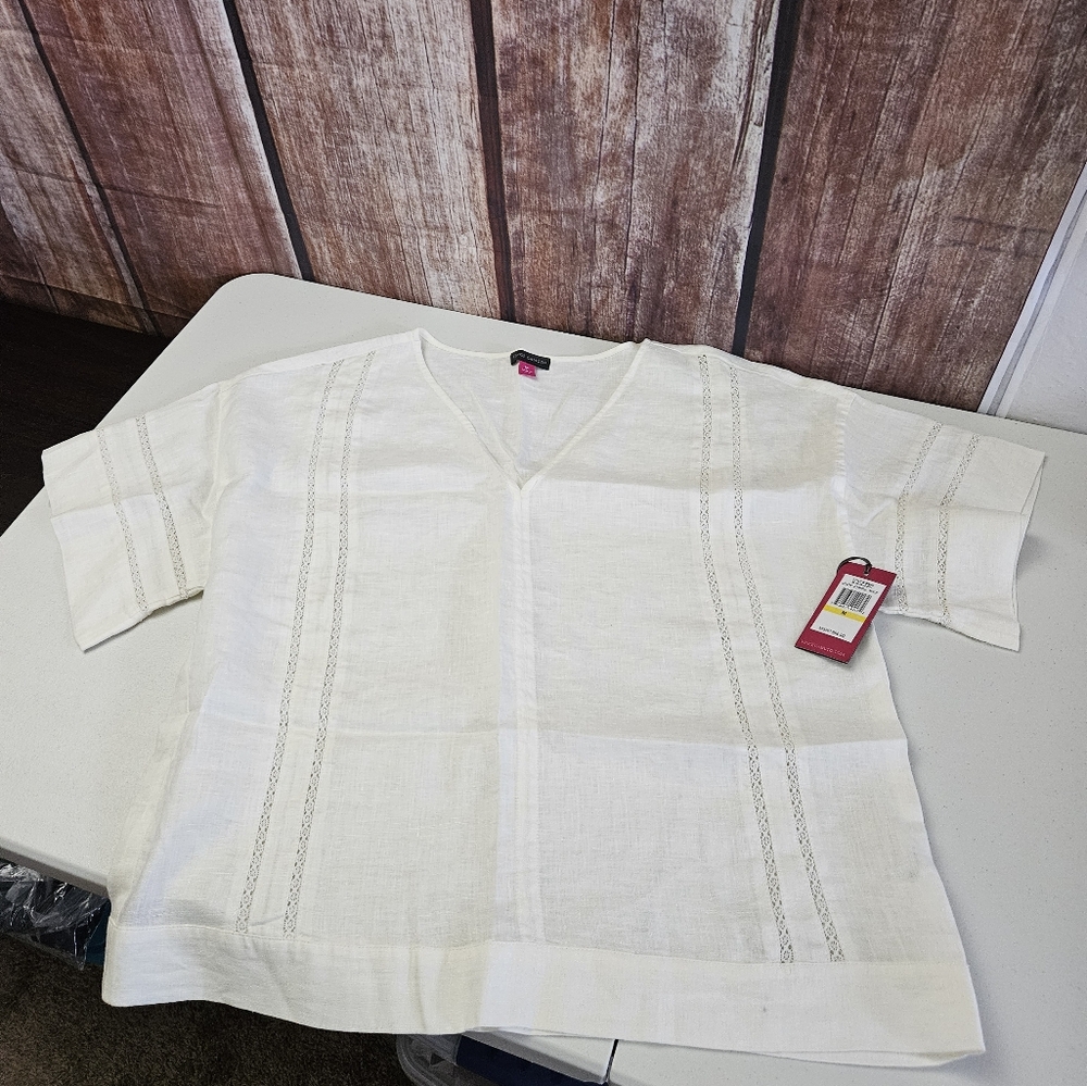 Elegant White Linen Top